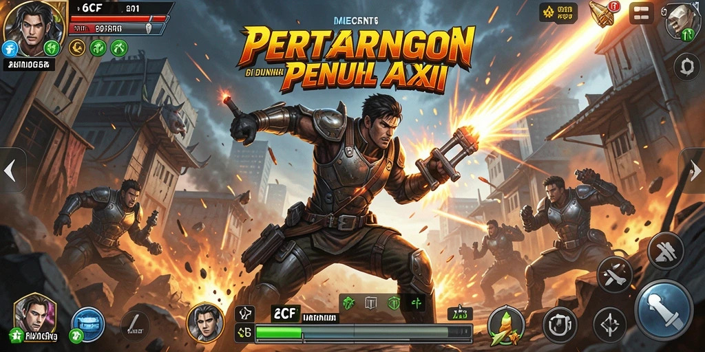 Tampilan aksi seru dalam pertempuran 6CF yang mendebarkan.