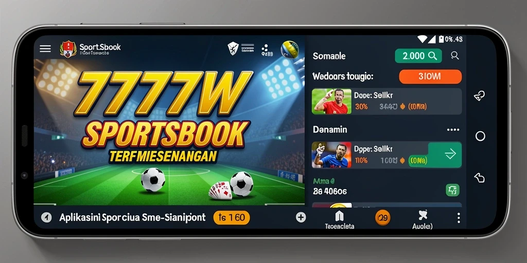 Tampilan gameplay menarik dari aplikasi Sportsbook 7777W.