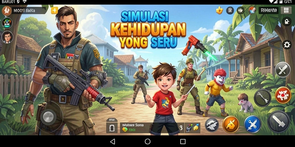 Tampilan gameplay BARU01 yang menakjubkan dan interaktif.