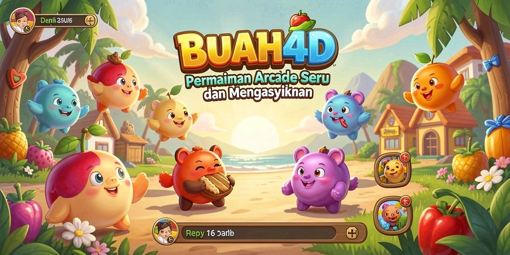 Screenshot utama BUAH4D menampilkan aksi gameplay Arcade yang seru.