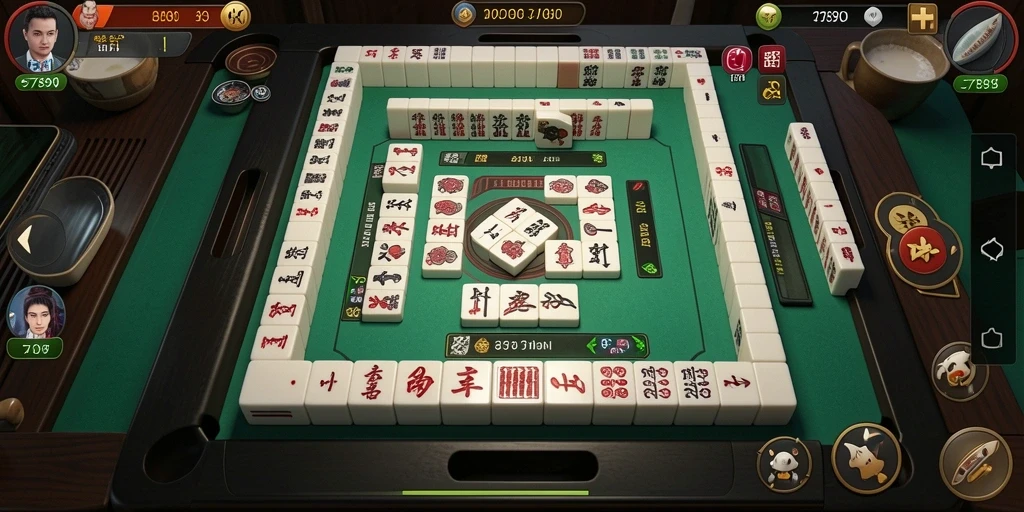 Tampilan menarik dari gameplay Mahjong C7890 yang seru.