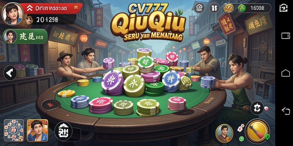 Tampilan gameplay QiuQiu yang seru di CV777.