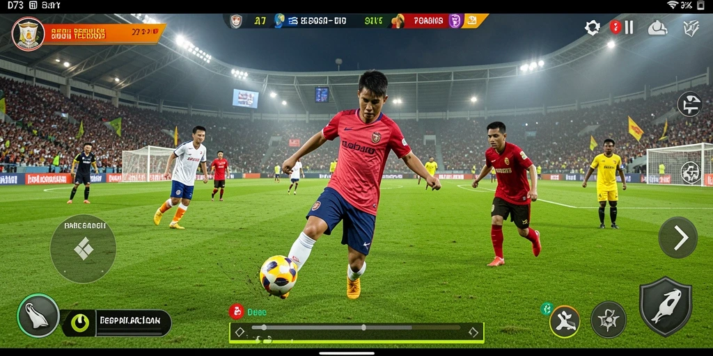 Tampilan gameplay D73 yang dinamis dan menarik.