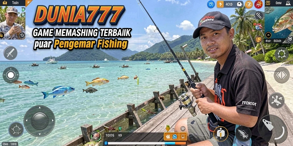 Tampilan gameplay DUNIA777 yang menarik saat memancing.