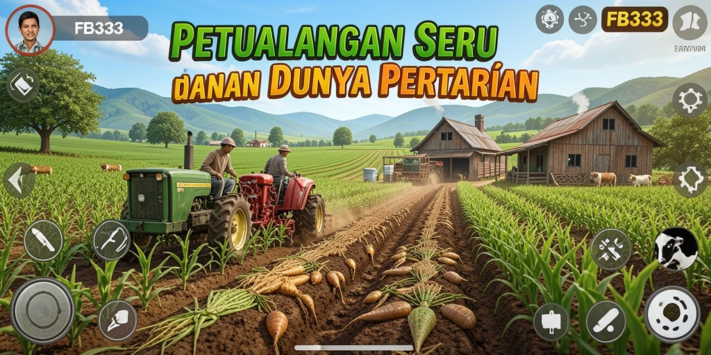 Tampilan gameplay FB333 dengan pengelolaan pertanian yang seru.
