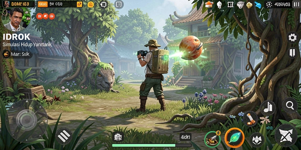 Tampilan gameplay <strong>IDROK</strong> yang menarik dan penuh warna.