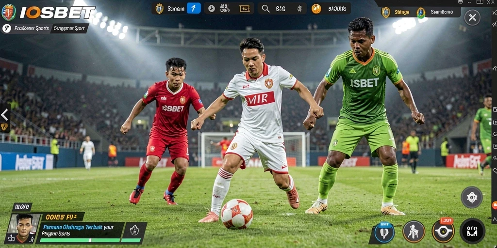 Screenshot gameplay IOSBET menampilkan aksi seru dalam permainan olahraga.