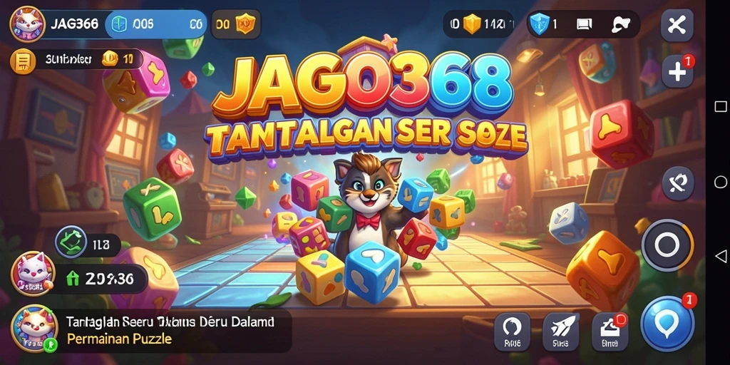 Tampilan gameplay seru dalam permainan Puzzle JAGO368.
