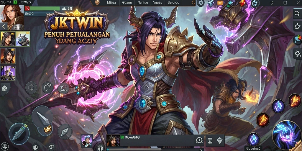 Tampilan gameplay JKTWIN yang seru dan mendebarkan.