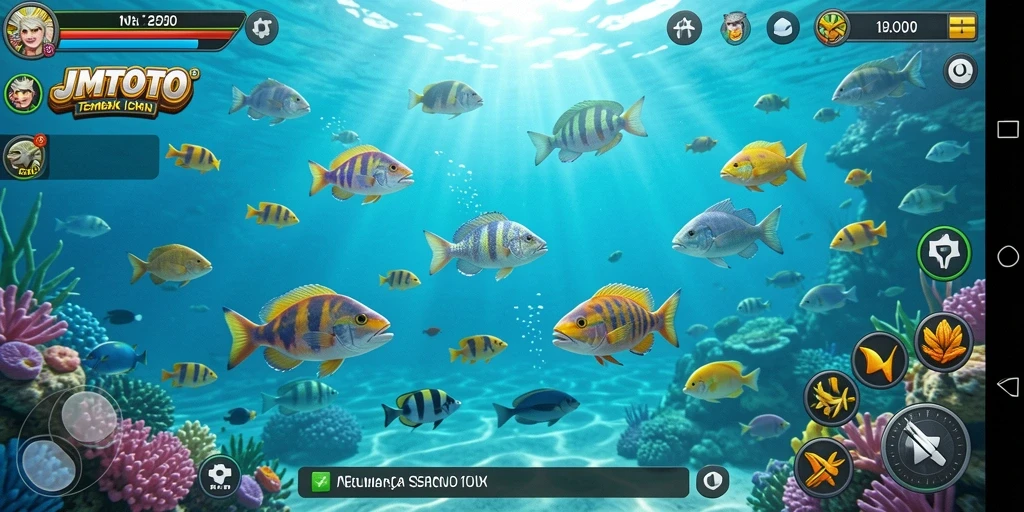 Gameplay seru JMTOTO dengan berbagai ikan dan senjata menarik.