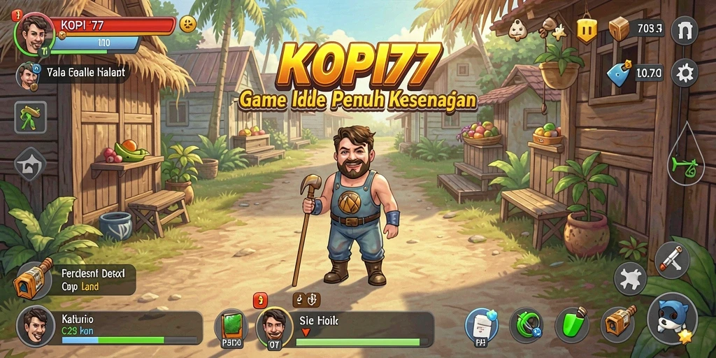 Tampilan gameplay KOPI77 dengan pengelolaan kedai kopi yang menarik.