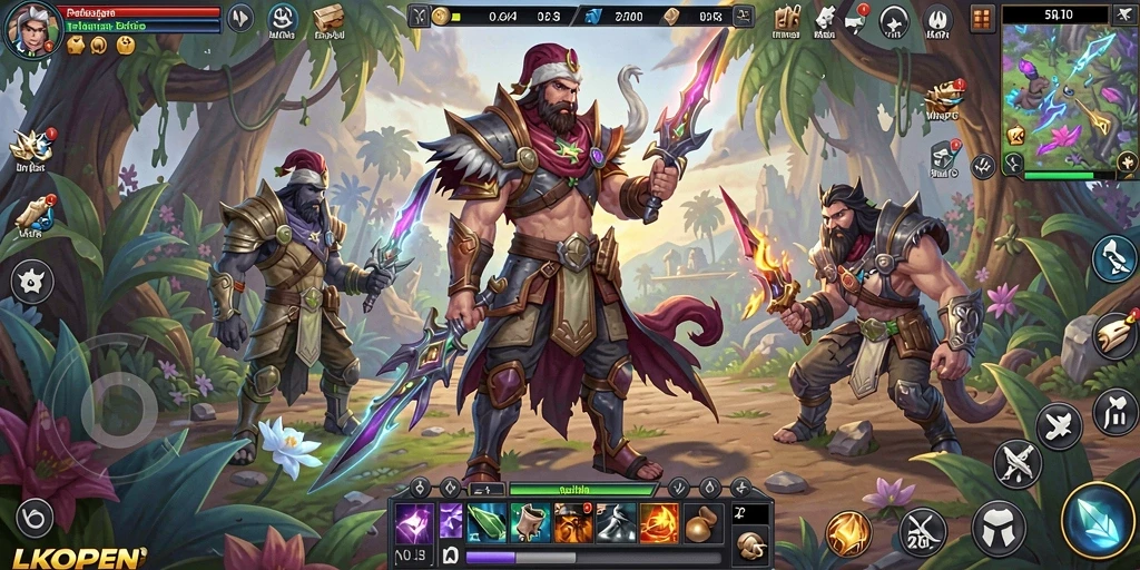 Tampilan luar biasa dari gameplay MMORPG LKOPEN yang mendebarkan.