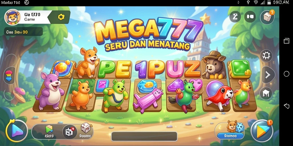 Screenshot gameplay MEGA777 menampilkan tantangan Puzzle yang menarik.