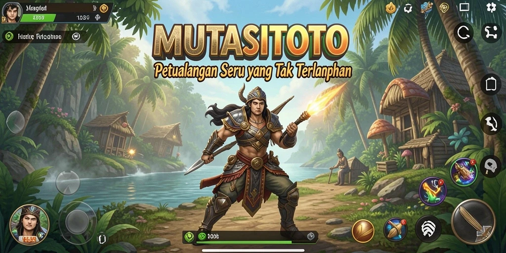Tampilan menarik gameplay petualangan dalam MUTASITOTO.
