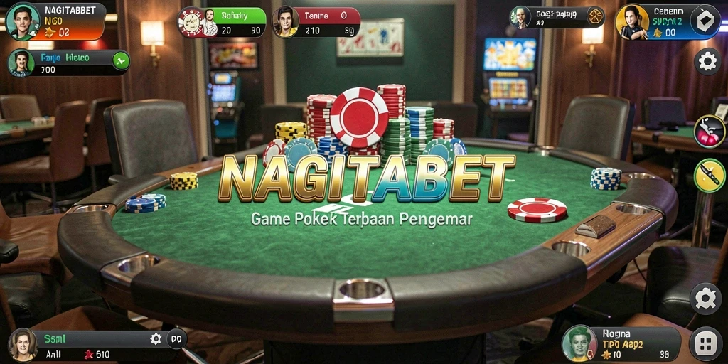 Tampilan screenshot utama NAGITABET menampilkan serunya bermain Poker secara langsung.