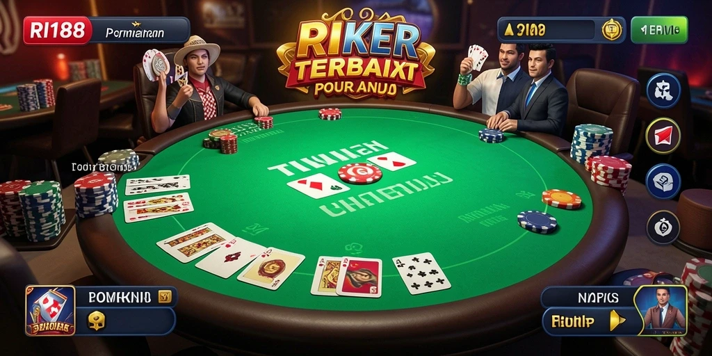 Tampilan screenshot RI188 saat bermain Poker yang seru.