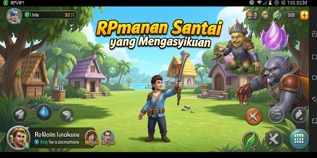 Tangkapan layar RPVIP1 menunjukkan aksi gameplay yang menyenangkan dan santai.