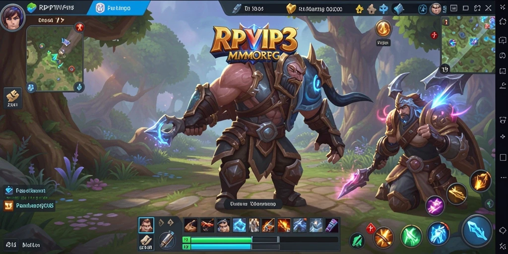 Tampilan gameplay menakjubkan RPVIP3 yang menunjukkan aksi petualangan MMORPG.