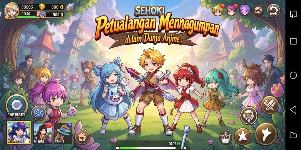 Tampilan menakjubkan dari gameplay seru SEHOKI dengan karakter anime.