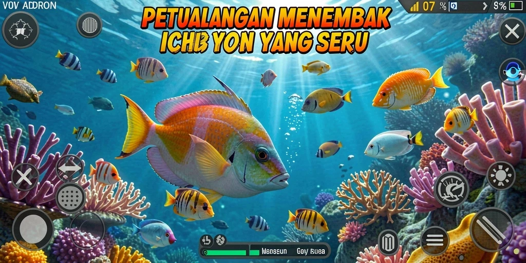 Tampilan gameplay V07 yang menarik dan penuh aksi menembak ikan.