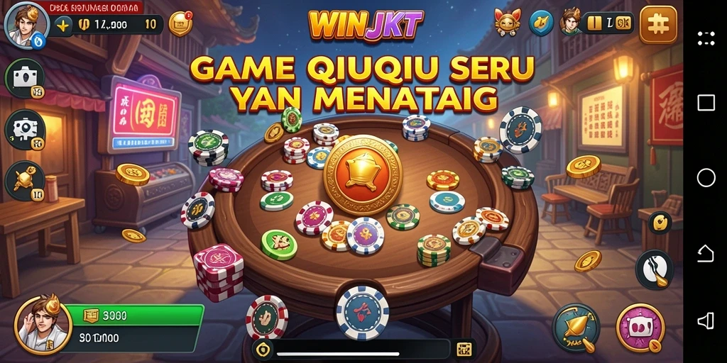 Screenshot gameplay WINJKT yang menunjukkan suasana seru bermain QiuQiu.