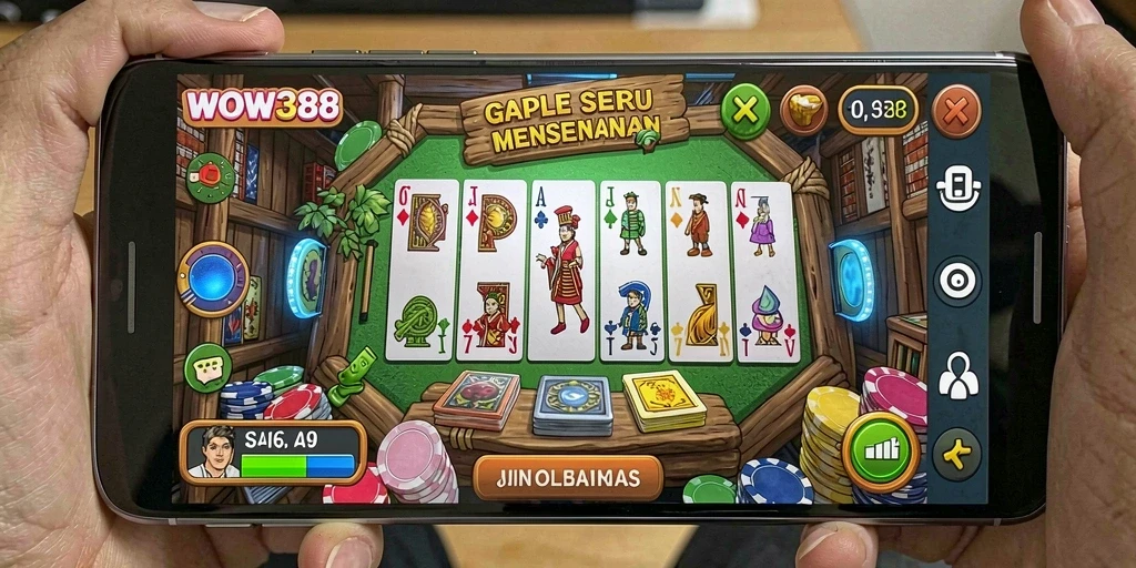 Screenshot gameplay WOW388 menampilkan suasana seru permainan Gaple.