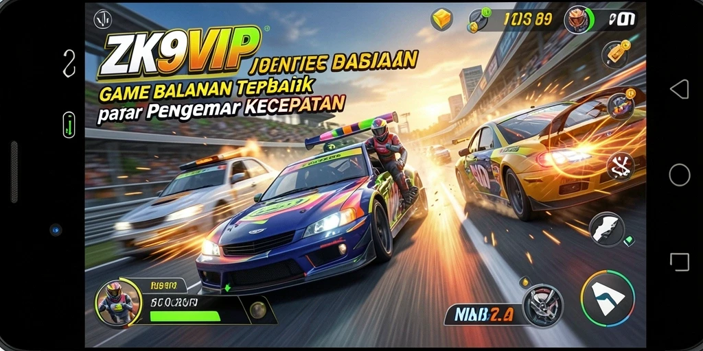 Tampilan gameplay mendebarkan dalam ZK9VIP dengan adrenalin balapan yang tinggi.